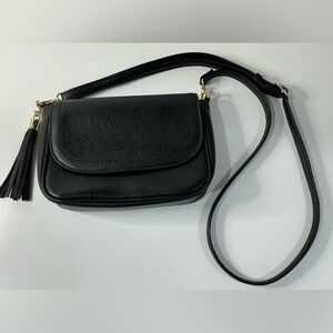 Black faux Leather Shoulder Bag